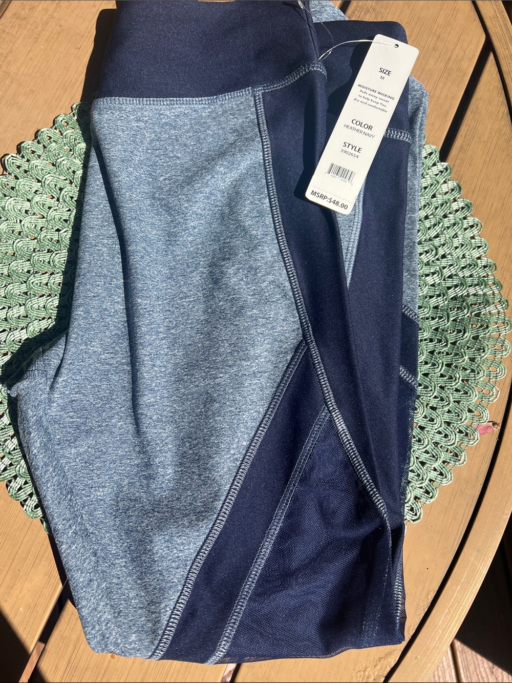 NWT Women’s Navy and Heather Gray Performance Leggings